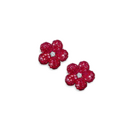 Crimson Carousel Stud Earrings